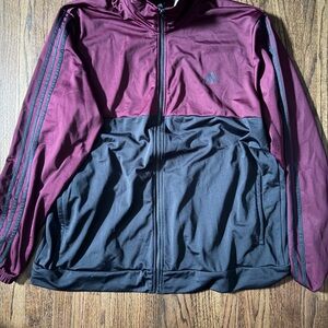 adidas Men's Maroon and Black Performance Jacket